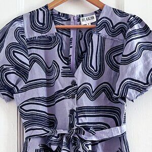 NEW Bel Kazan Azaela Linen Jumpsuit in Lilac Zen